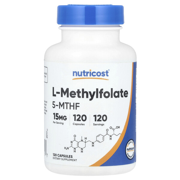 L-Methylfolate, 15 mg, 120 Capsules Nutricost