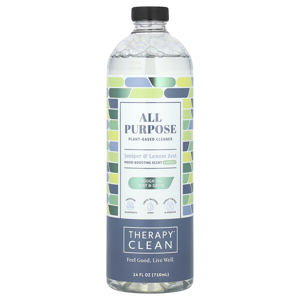 All Purpose Cleaner, Juniper & Lemon Zest, 24 fl oz (710 ml) Therapy Clean