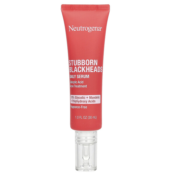 Stubborn Blackheads Daily Serum, Fragrance-Free, 1 fl oz (30 ml) Neutrogena
