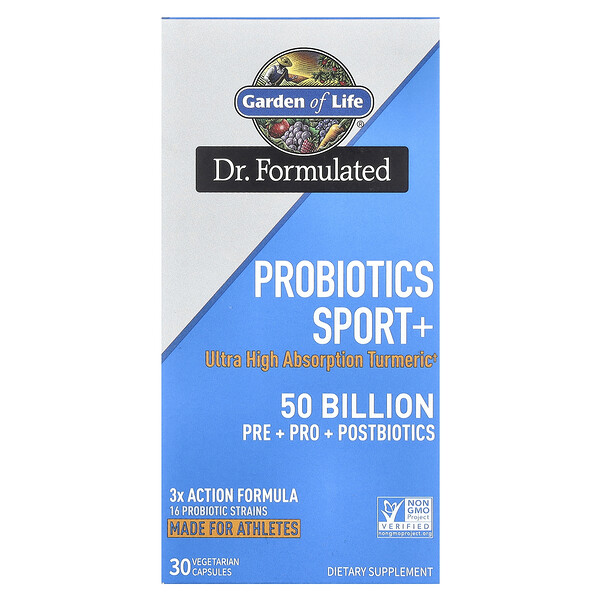 Probiotics Sport+, 50 Billion, 30 Vegetarian Capsules Garden of Life