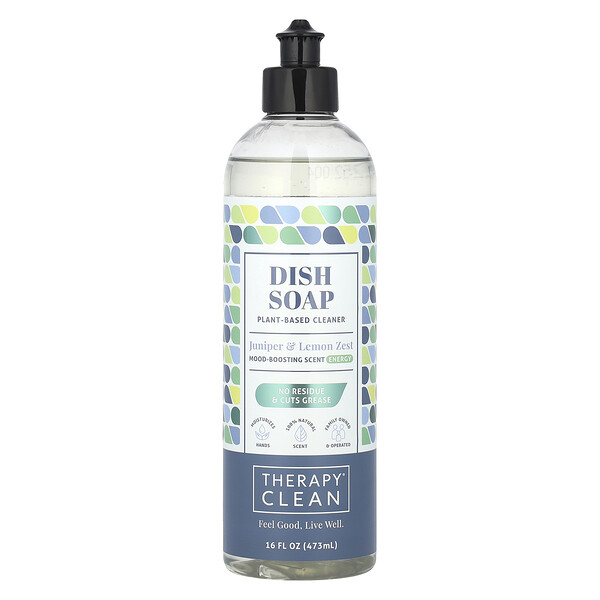 Dish Soap, Juniper & Lemon Zest, 16 fl oz (473 ml) Therapy Clean