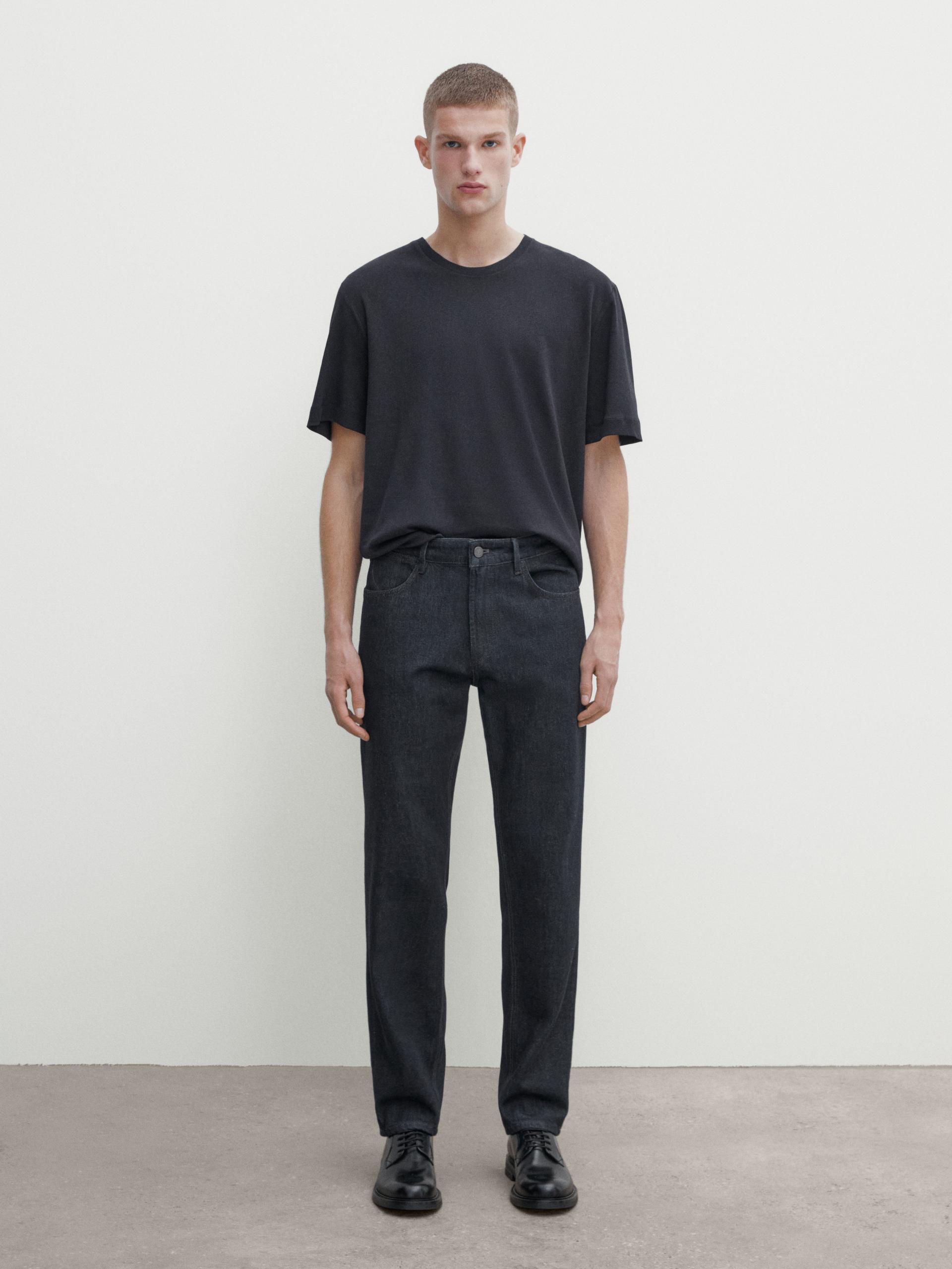 Tapered fit rinse wash jeans ZARA