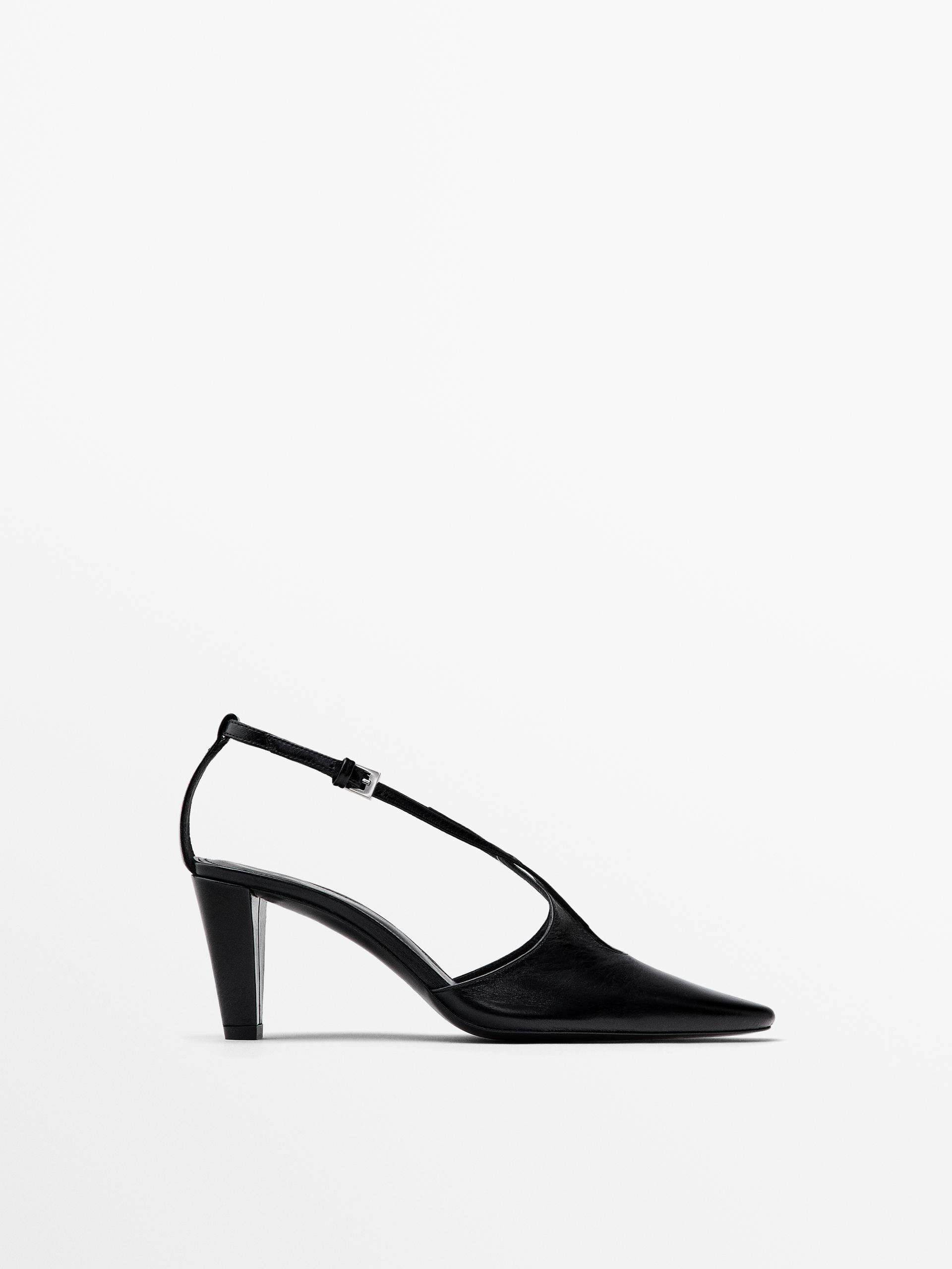 High-heel shoes with criss-cross straps ZARA