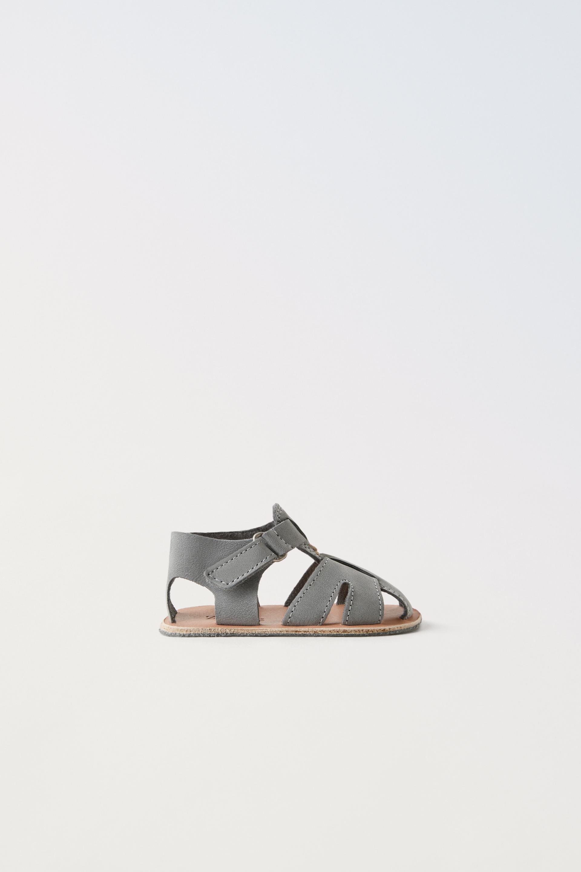 LEATHER CAGE SANDALS ZARA