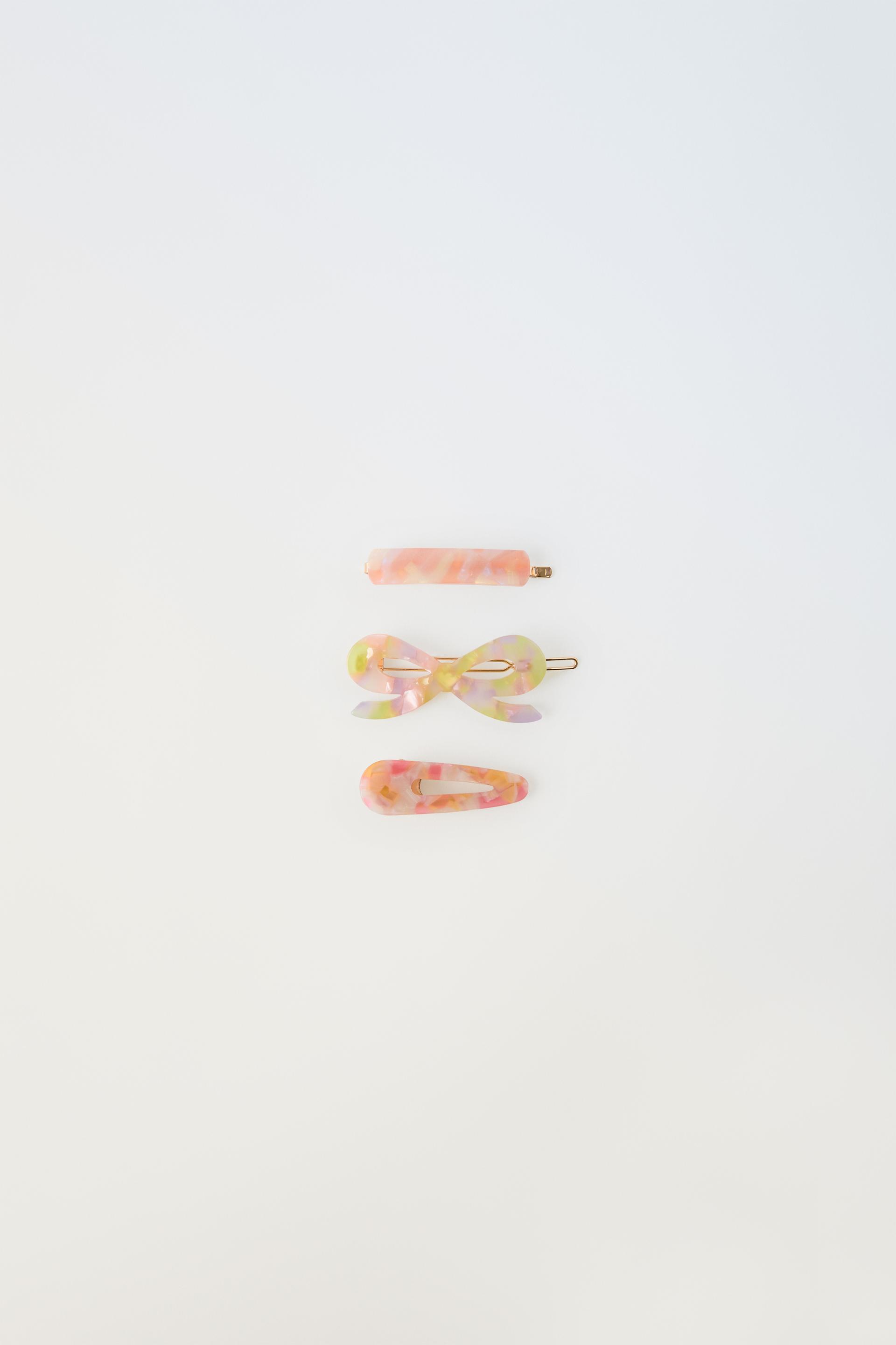 THREE PACK OF MOTHER OF PEARL HAIR CLIPS ZARA