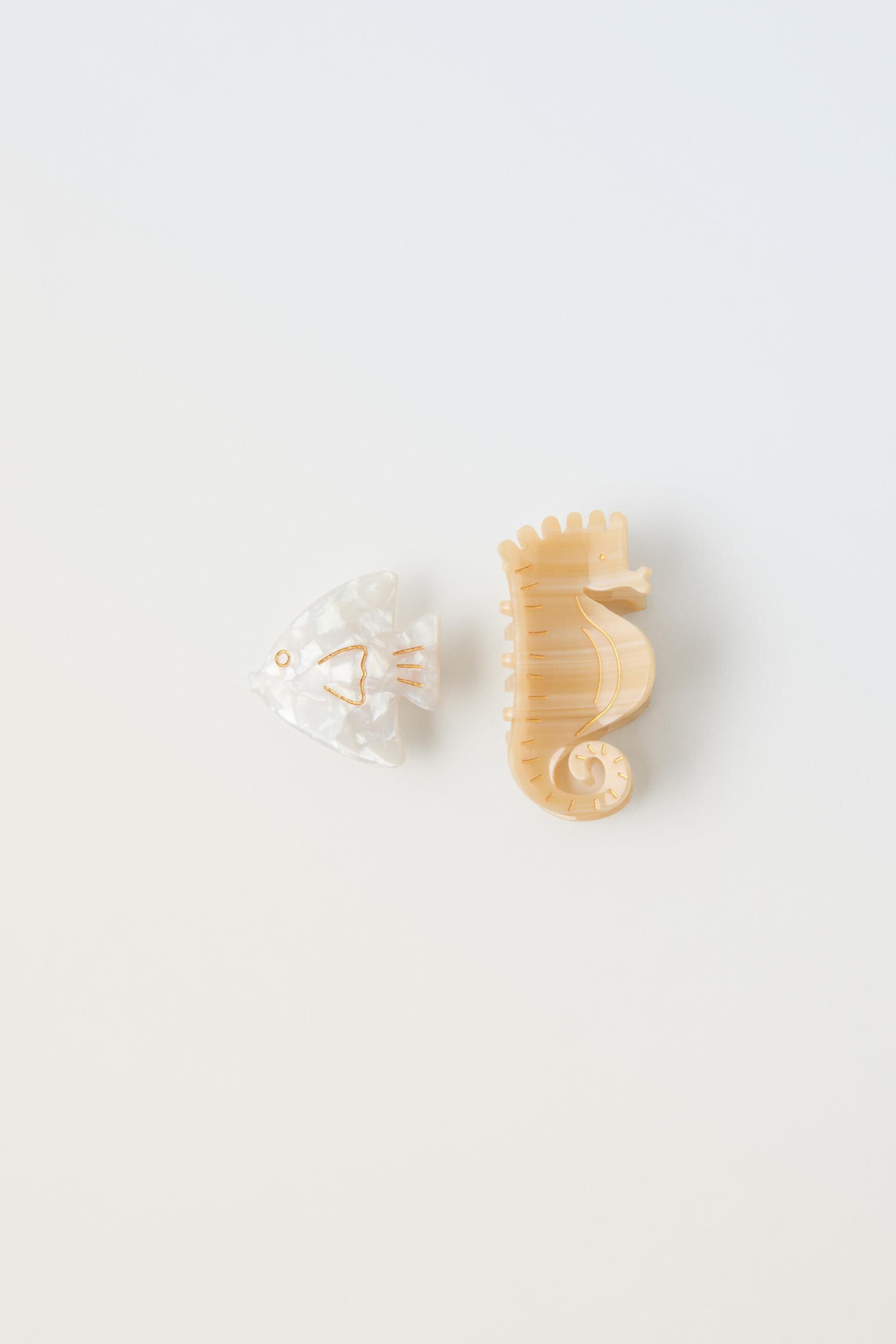 2-PACK OF SEAHORSE AND FISH HAIR CLIPS ZARA