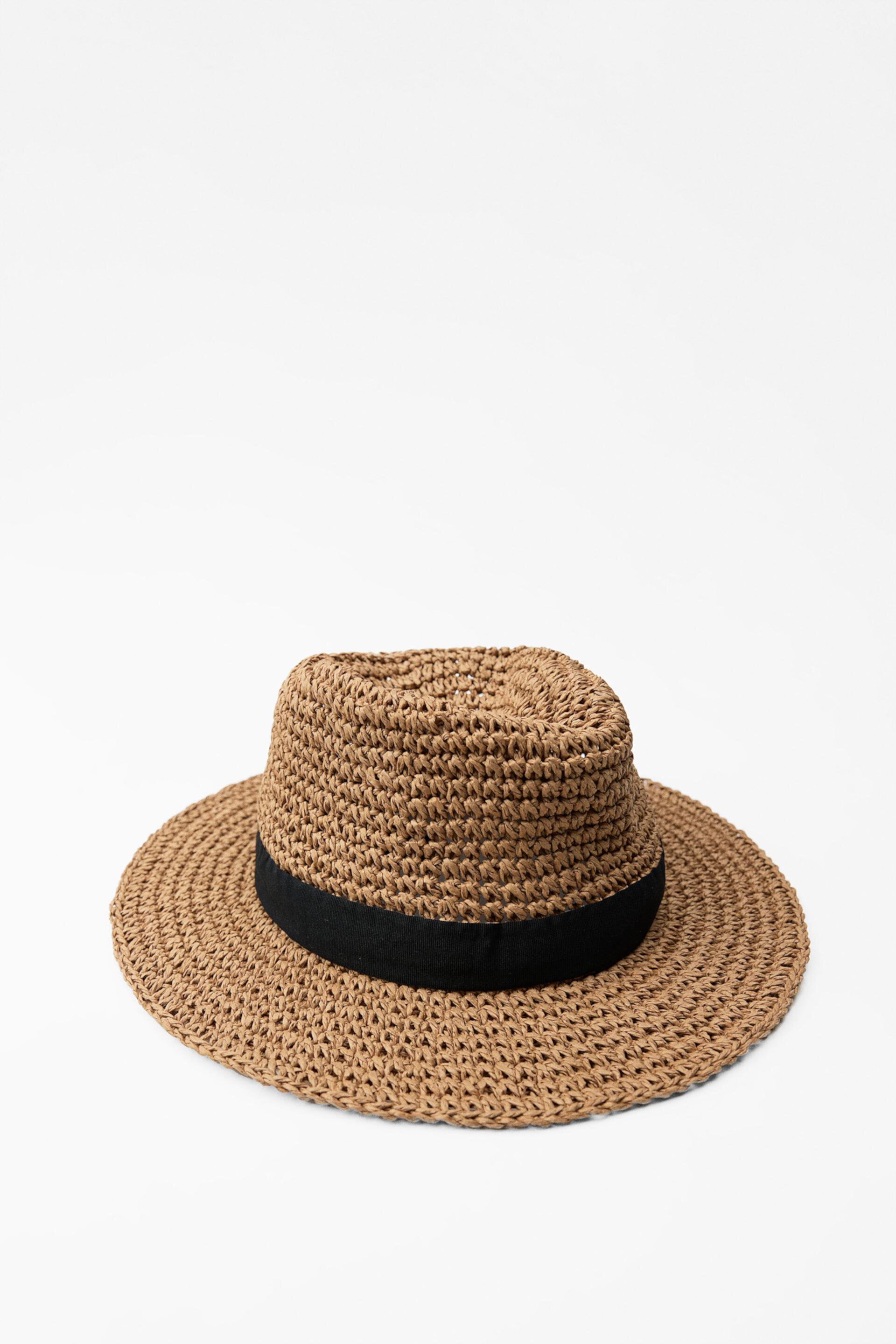 HAT WITH CONTRASTING BAND ZARA
