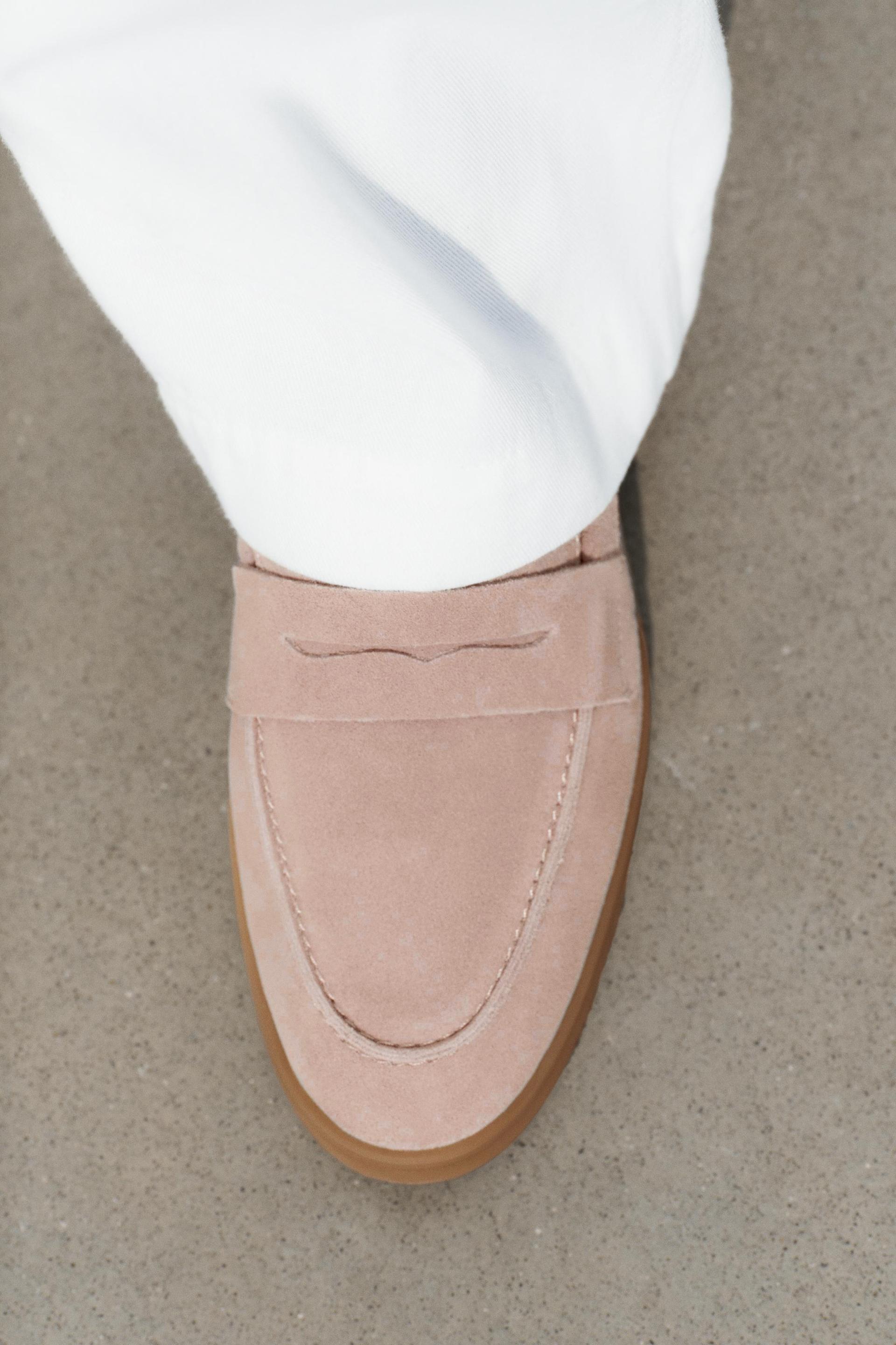 SUEDE PENNY LOAFERS ZARA
