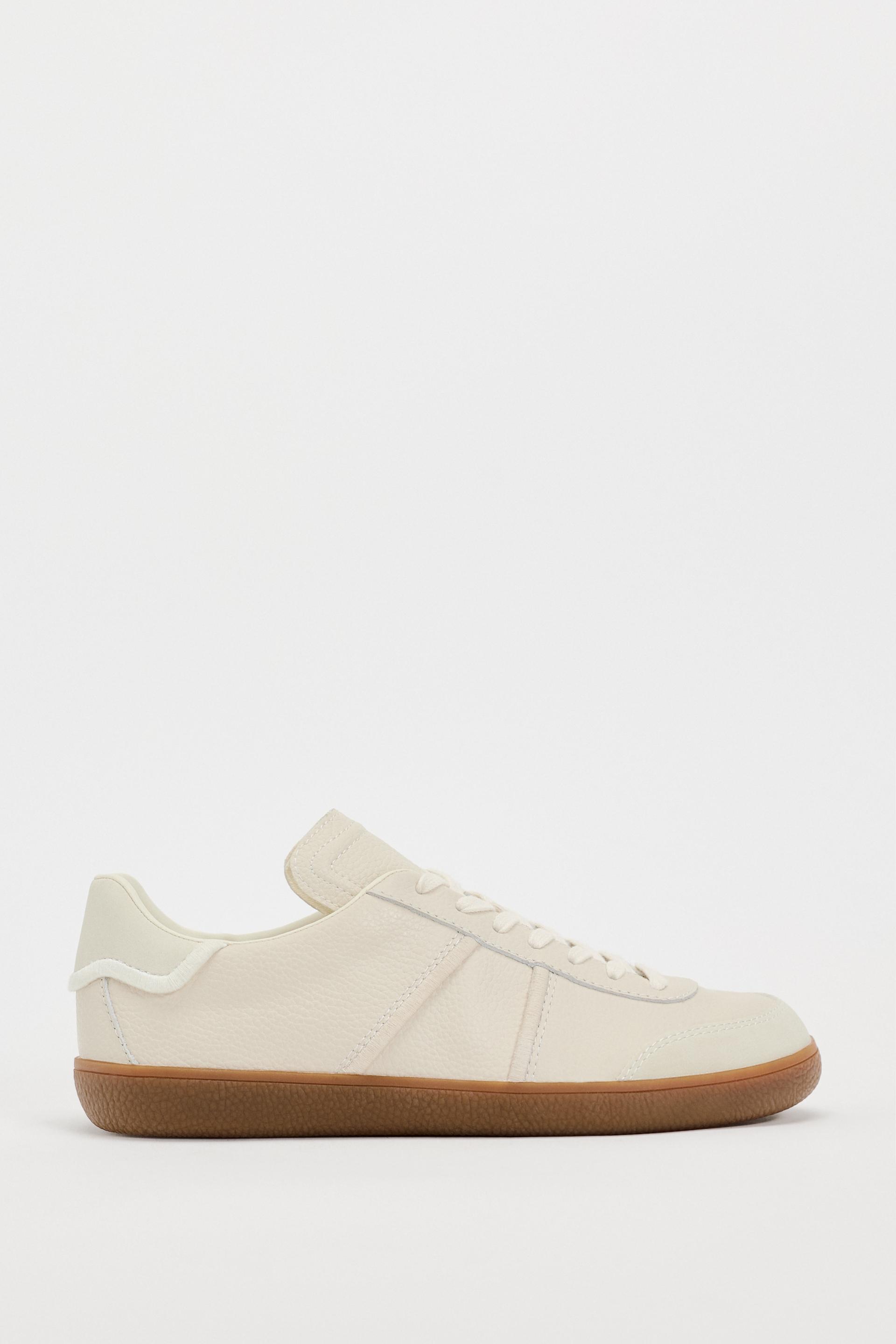 ATHLETIC LEATHER SNEAKERS ZARA