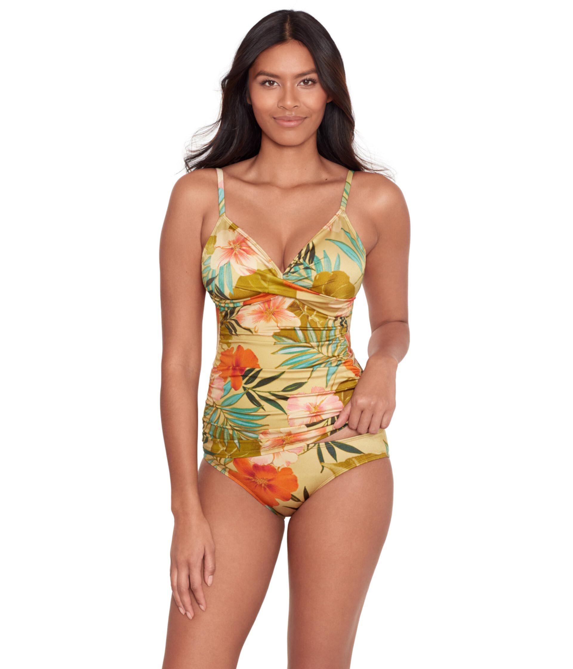 Island Tropical Surplice Underwire Tankini Top LAUREN Ralph Lauren