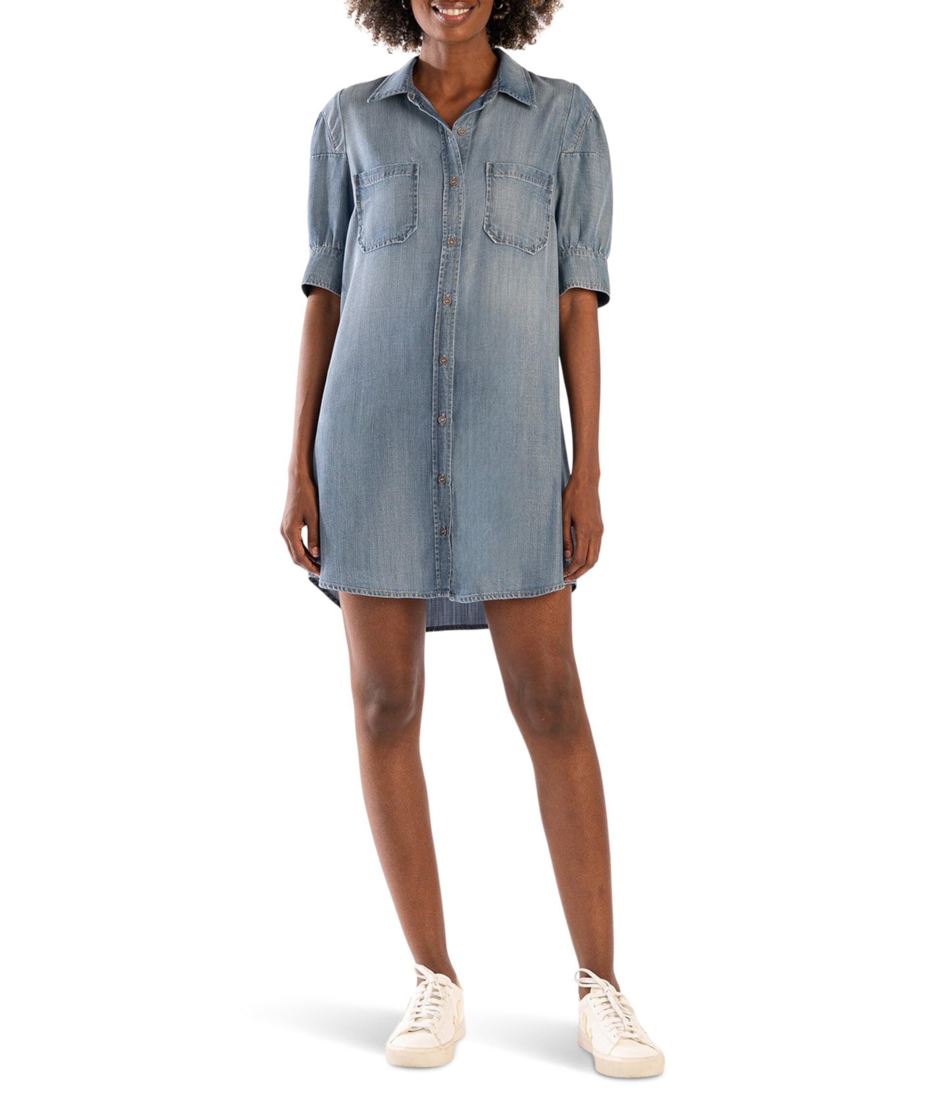 Sylvia - Button Down Shirt Dress KUT from the Kloth