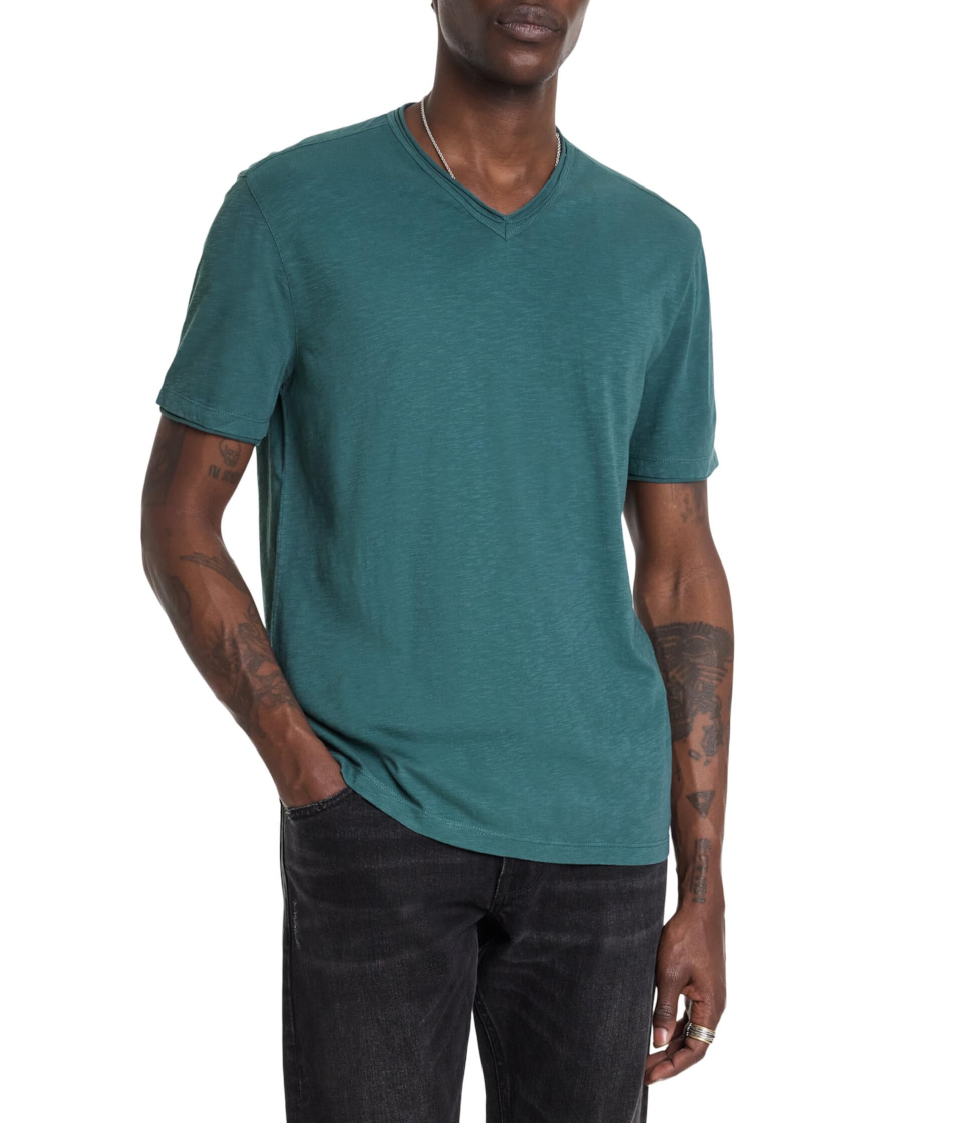 Мужская Футболка John Varvatos Miles V-Neck K3595F24 John Varvatos