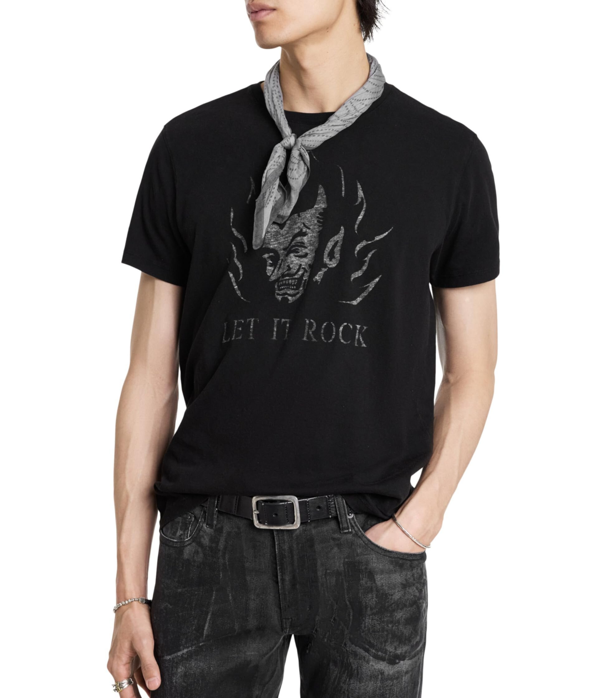 Мужская Футболка John Varvatos Let it Rock Tee KG6619F24 John Varvatos