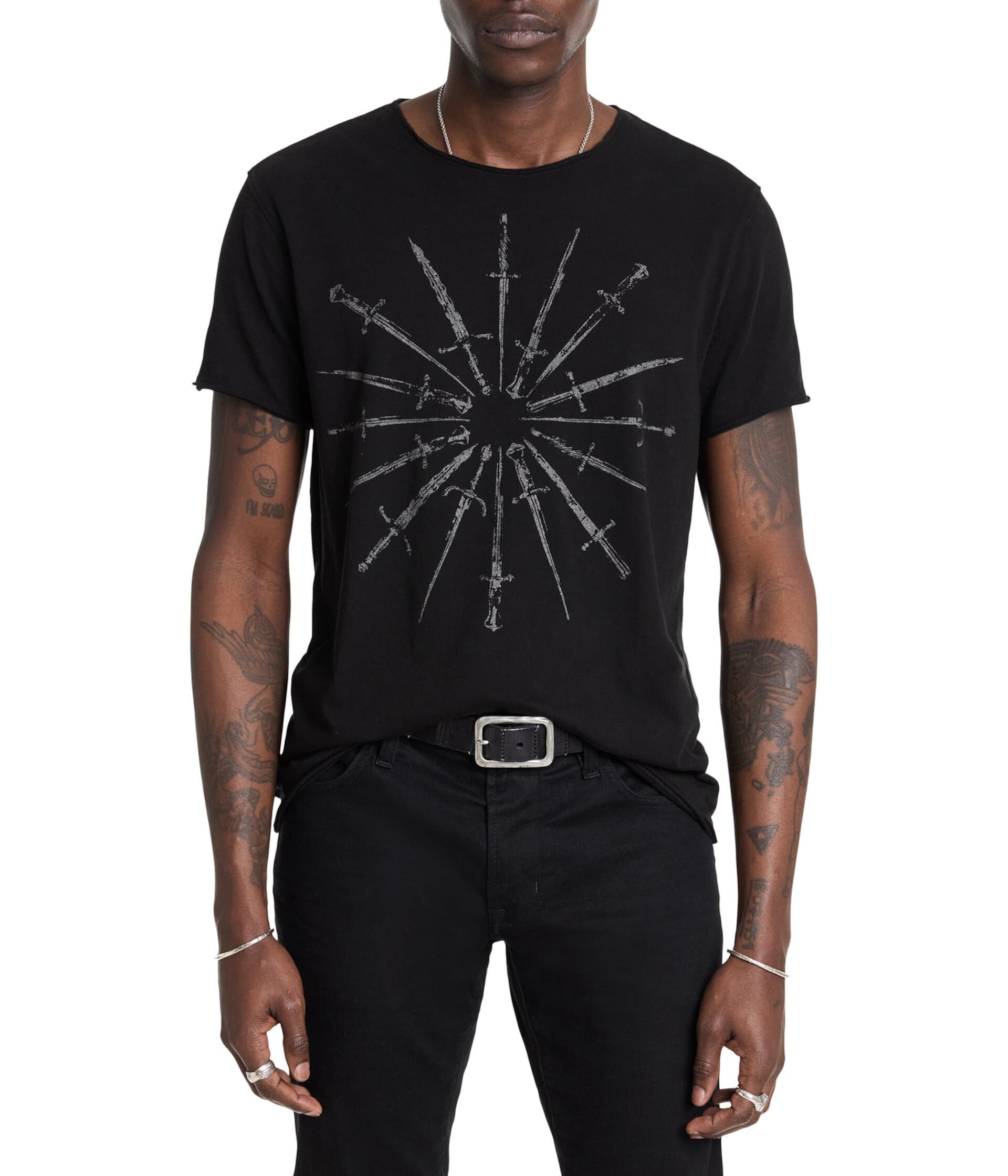 Мужская Футболка John Varvatos Daggerscircle KG6617F24 John Varvatos