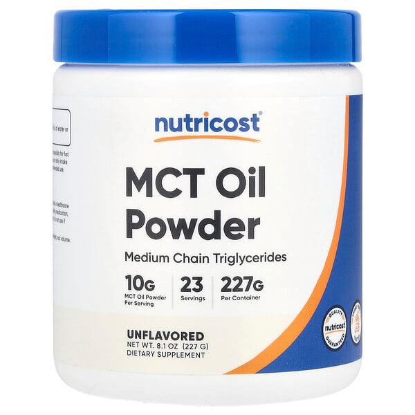 MCT Oil Powder, Unflavored, 8.1 oz (227 g) Nutricost