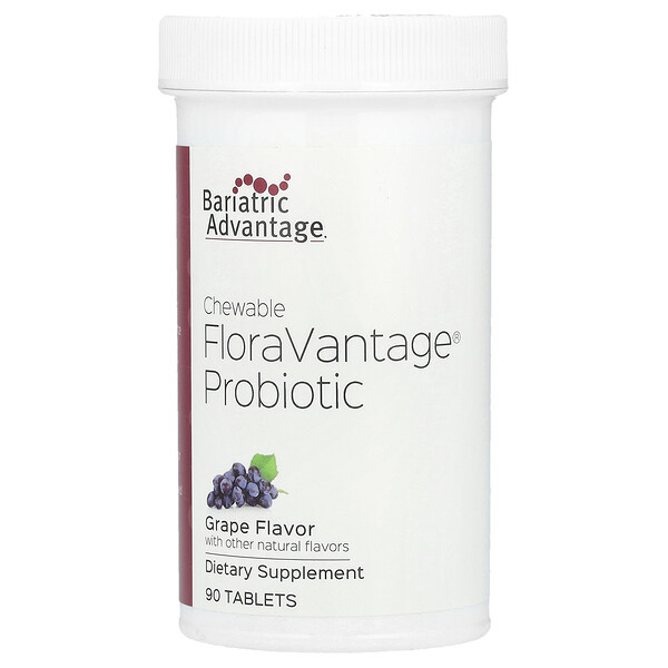 Chewable FloraVantage Probiotic, Grape, 90 Tablets Bariatric Advantage