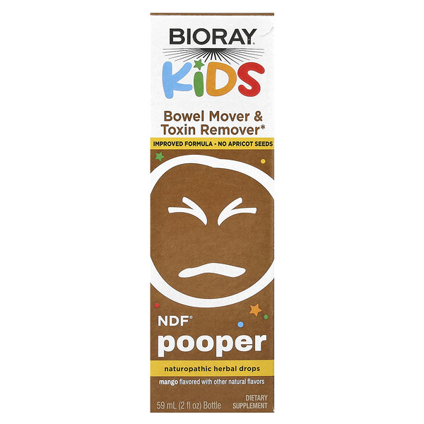 Kids, NDF Pooper, Mango, 2 fl oz (59 ml) Bioray