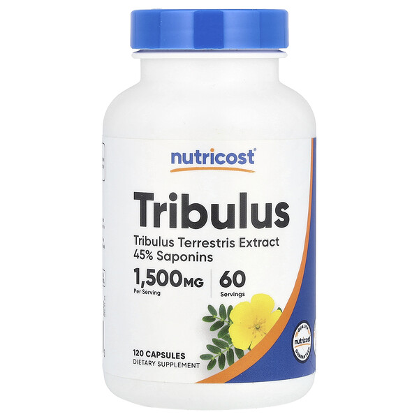 Tribulus, 1,500 mg, 120 Capsules (750 mg per Capsule) Nutricost