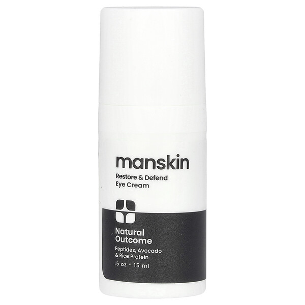 Man Skin, Restore & Defend Eye Cream, Fragrance Free, 0.5 oz (15 ml) Natural outcome