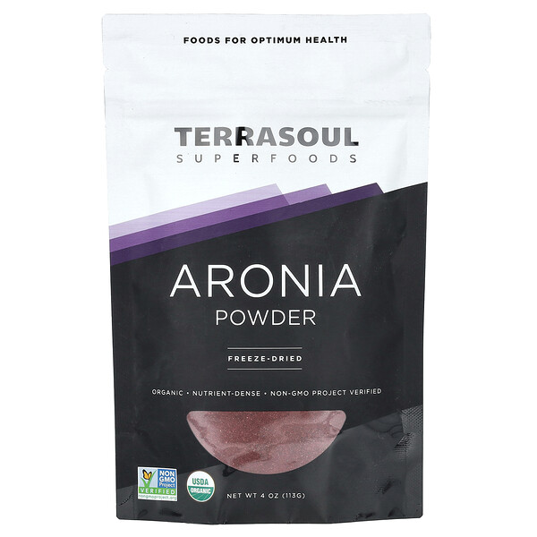 Aronia Powder, Freeze Dried, 4 oz (113 g) Terrasoul Superfoods