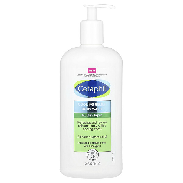 Cooling Relief Body Wash, Fragrance Free, 20 fl oz (591 ml) Cetaphil