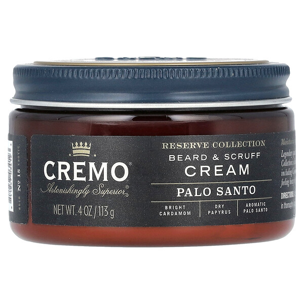 Reserve Collection, Beard & Scruff Cream, Palo Santo, 4 oz (113 g) Cremo