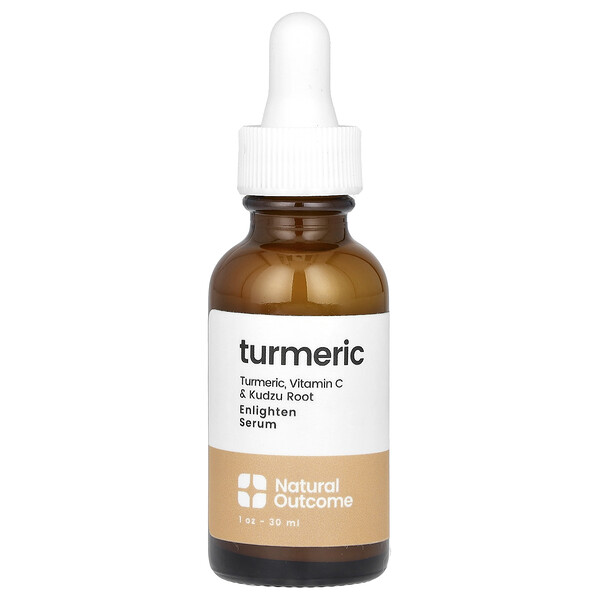 Turmeric, Enlighten Serum, Fragrance Free, 1 oz (30 ml) Natural outcome