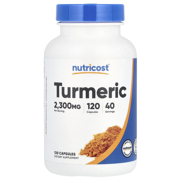 Turmeric, 2,300 mg, 120 Capsules (766 mg per Capsule) Nutricost