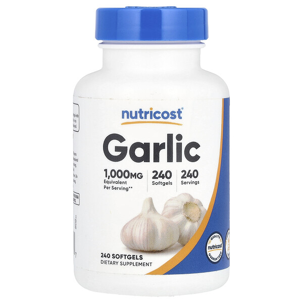 Garlic , 1,000 mg , 240 Softgels Nutricost