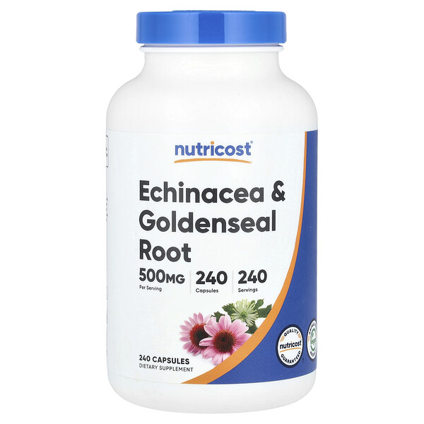 Echinacea & Goldenseal Root, 500 mg, 240 Capsules Nutricost