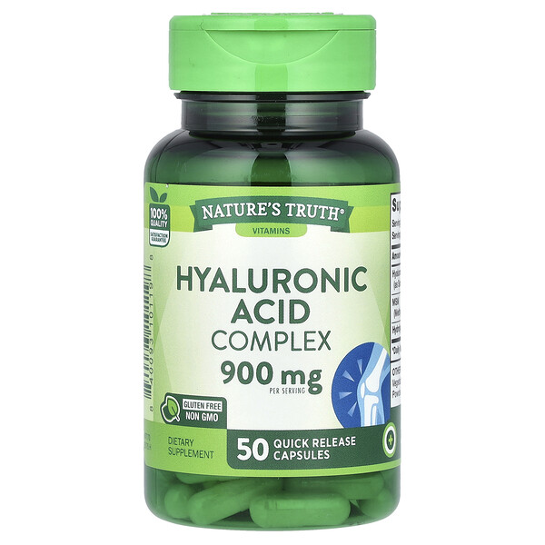 Hyaluronic Acid Complex, 900 mg, 50 Quick Release Capsules (300 mg Per Capsule) Nature's Truth