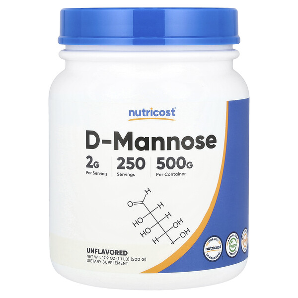 D-Mannose, Unflavored, 1.1 lbs (500 g) Nutricost