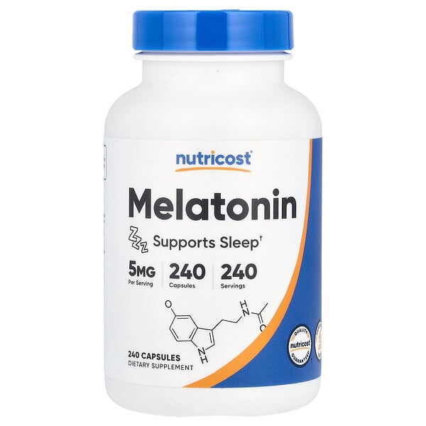 Melatonin, 5 mg , 240 Capsules Nutricost