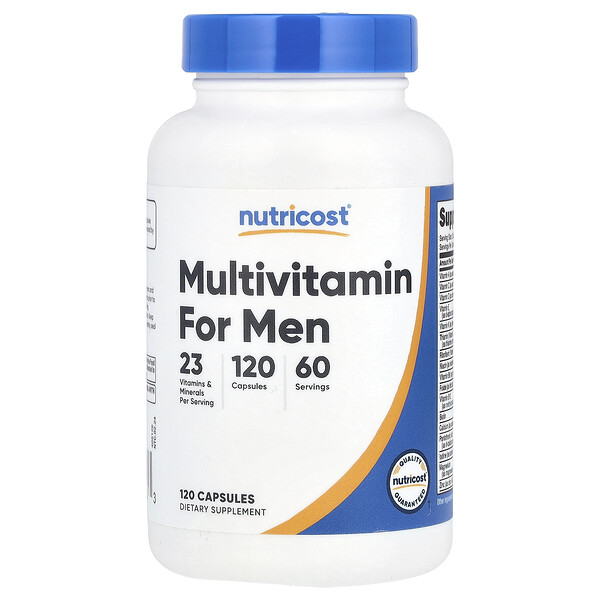 Multivitamin For Men, 120 Capsules (Капсулы) Nutricost