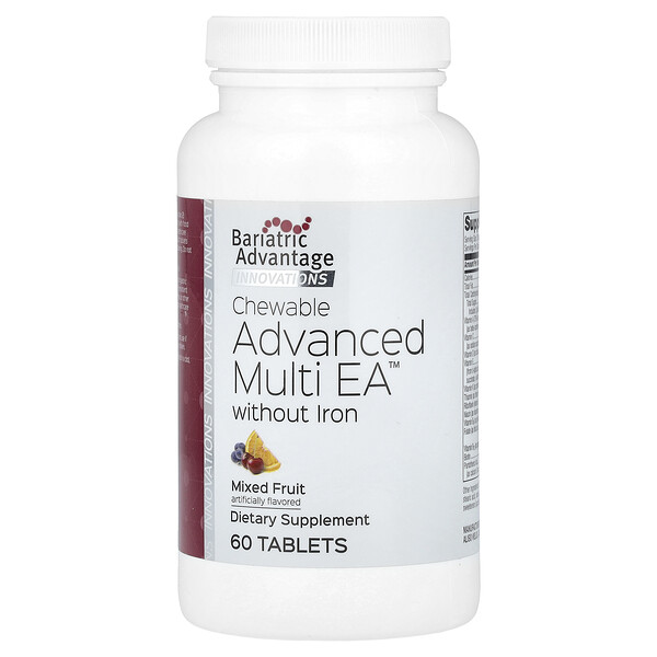 Chewable Advanced Multi EA without Iron, Mixed Fruit, 60 Tablets Bariatric Advantage