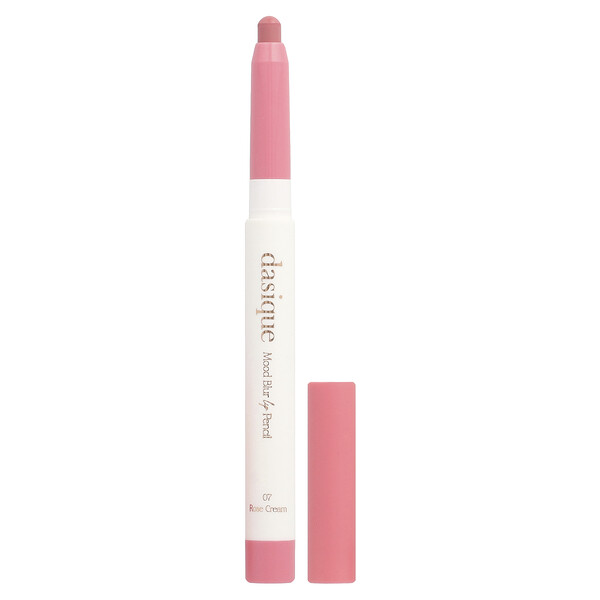 Mood Blur Lip Pencil, 07 Rose Cream, 0.03 oz (0.9 g) Dasique