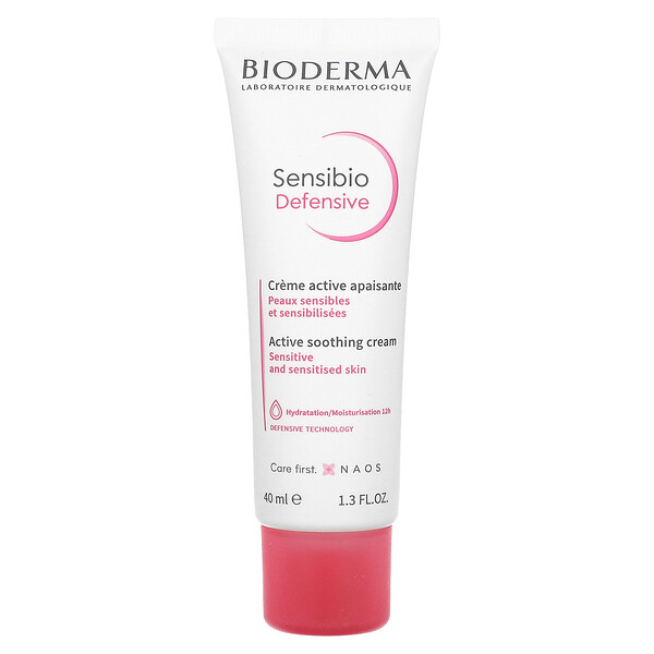 Sensibio Defensive, Active Soothing Cream, Unfragranced, 1.3 fl oz (40 ml) Bioderma
