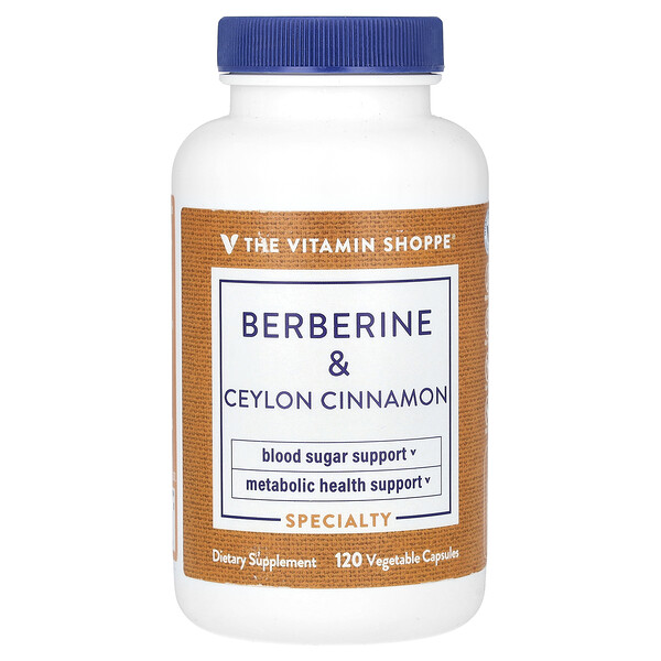 Berberine & Ceylon Cinnamon, 120 Vegetable Capsules The Vitamin Shoppe