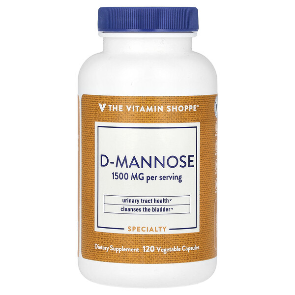 D-Mannose , 1,500 mg , 120 Vegetable Capsules (500 mg per Capsule) The Vitamin Shoppe
