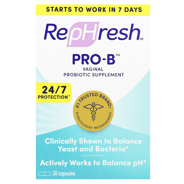 Pro-B, Vaginal Probiotic Supplement , 30 Capsules Rephresh