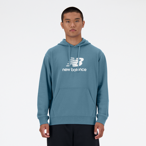 New Balance French Terry Stacked Logo Pullover Hoodie New Balance