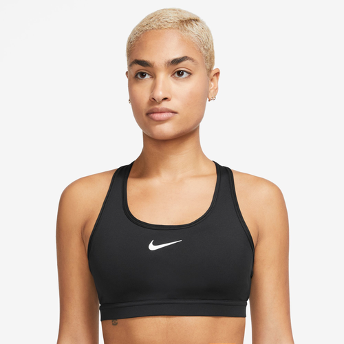 Бра Nike Dri-FIT Swoosh с влагоотводящей тканью и сетчатой подкладкой средней поддержки Nike