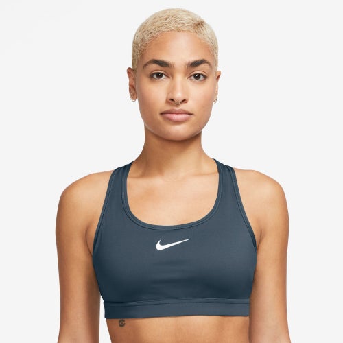 Бра Nike Dri-FIT Swoosh с влагоотводящей тканью и сетчатой подкладкой средней поддержки Nike