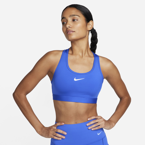 Бра Nike Dri-FIT Swoosh с влагоотводящей тканью и сетчатой подкладкой средней поддержки Nike