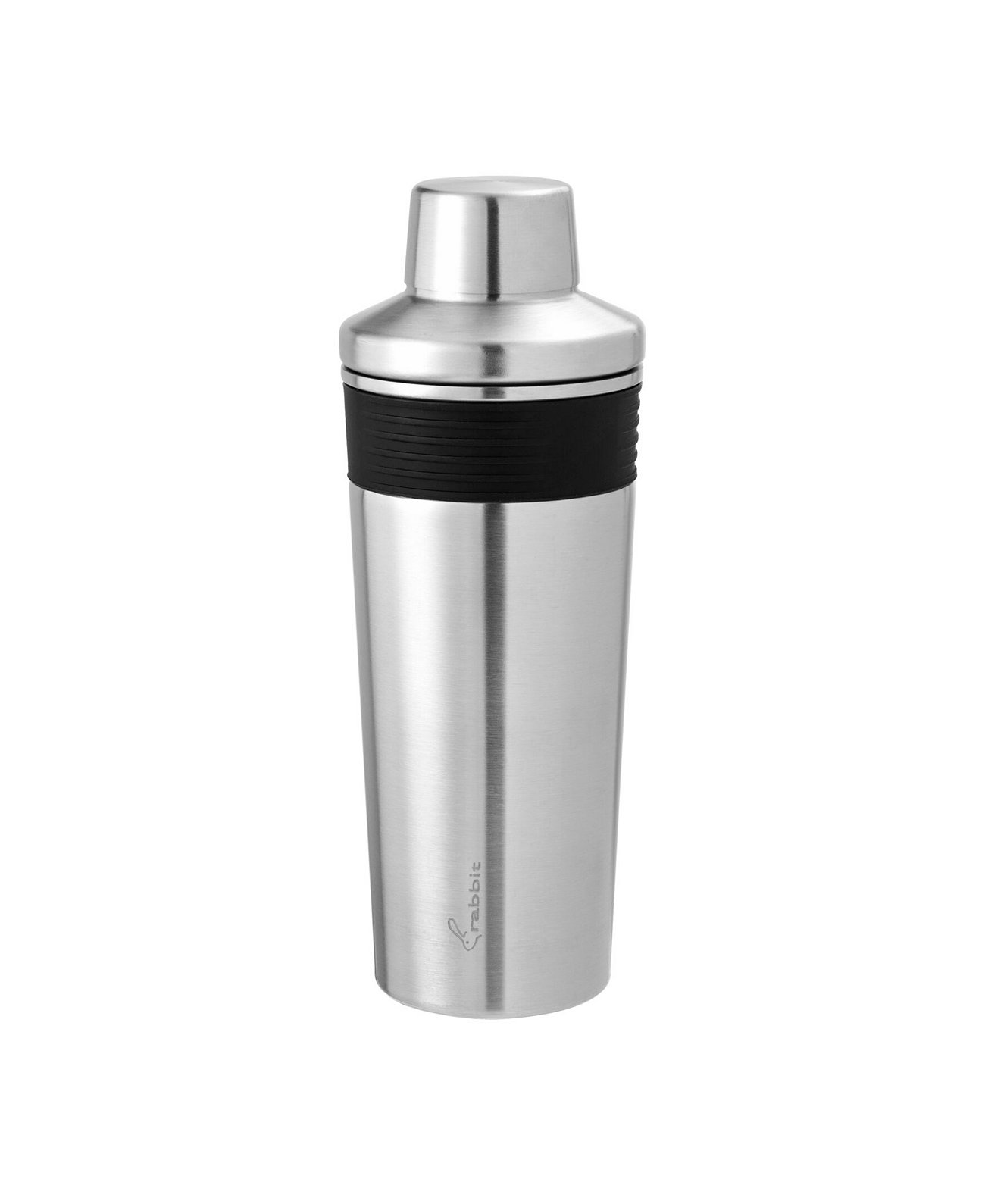 18 oz Double Insulated Stainless Steel Cocktail Shaker with 1.5 oz  shot Cap and Strainer Rabbit