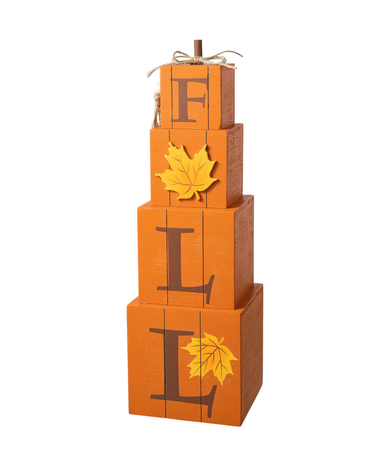 25.5"H Halloween and Fall Wood Reversible Boxed Porch Decor Glitzhome