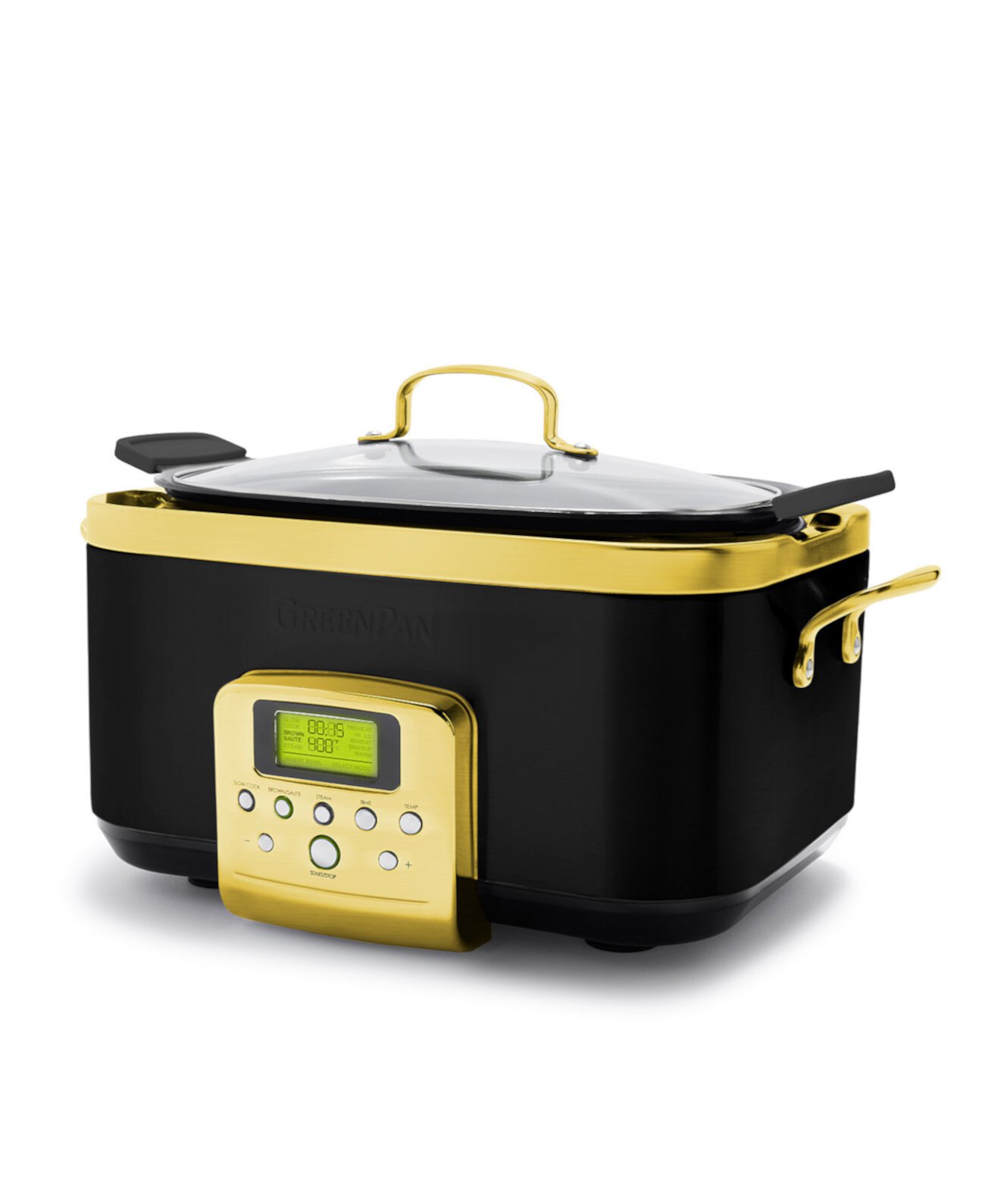 Медленноварка Elite 48 см с антипригарным покрытием, 6 QT, LCD-дисплей Greenpan