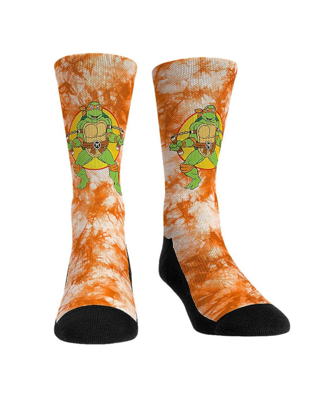 Стильные мужские и женские носки Teenage Mutant Ninja Turtles Микеланджело с узором Tie-Dye, дышащие Rock 'Em