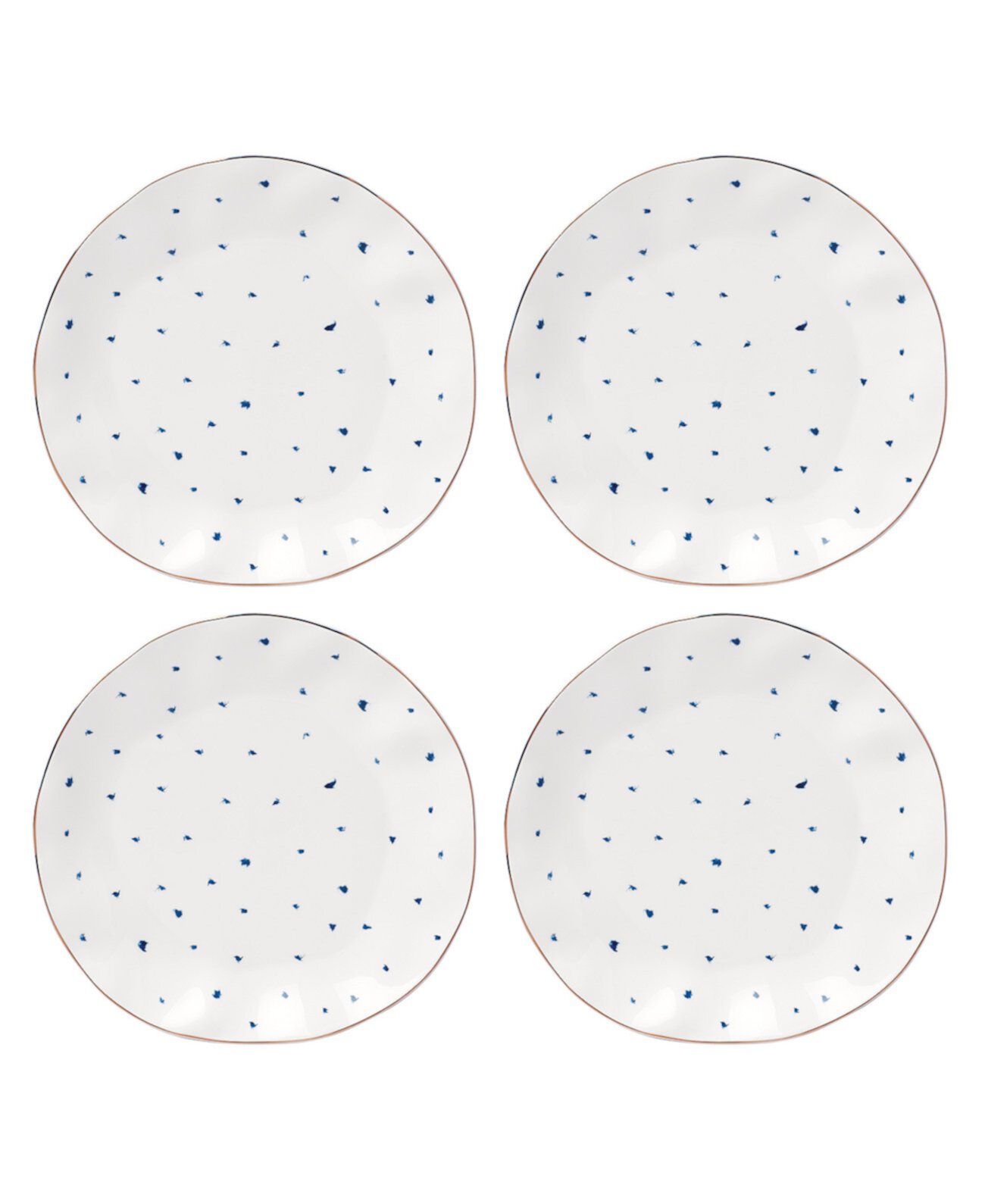 Blue Bay Dots Dinner Plates, Set of 4 Lenox