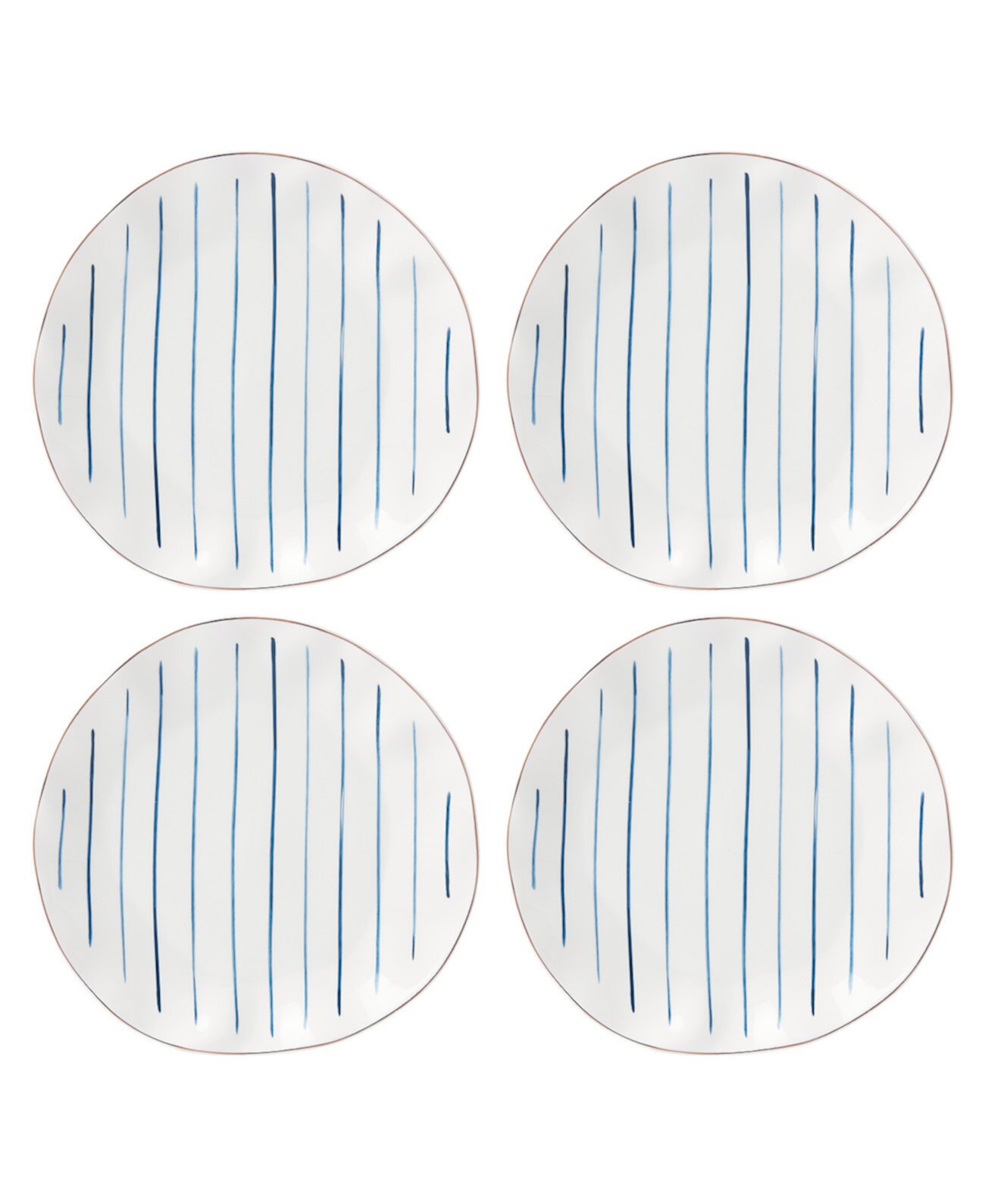 Blue Bay Stripes Dinner Plates, Set of 4 Lenox